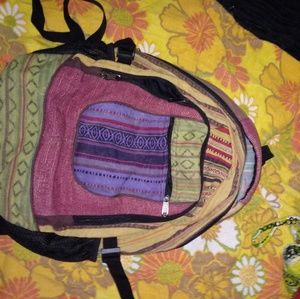 Boho hipie backpack